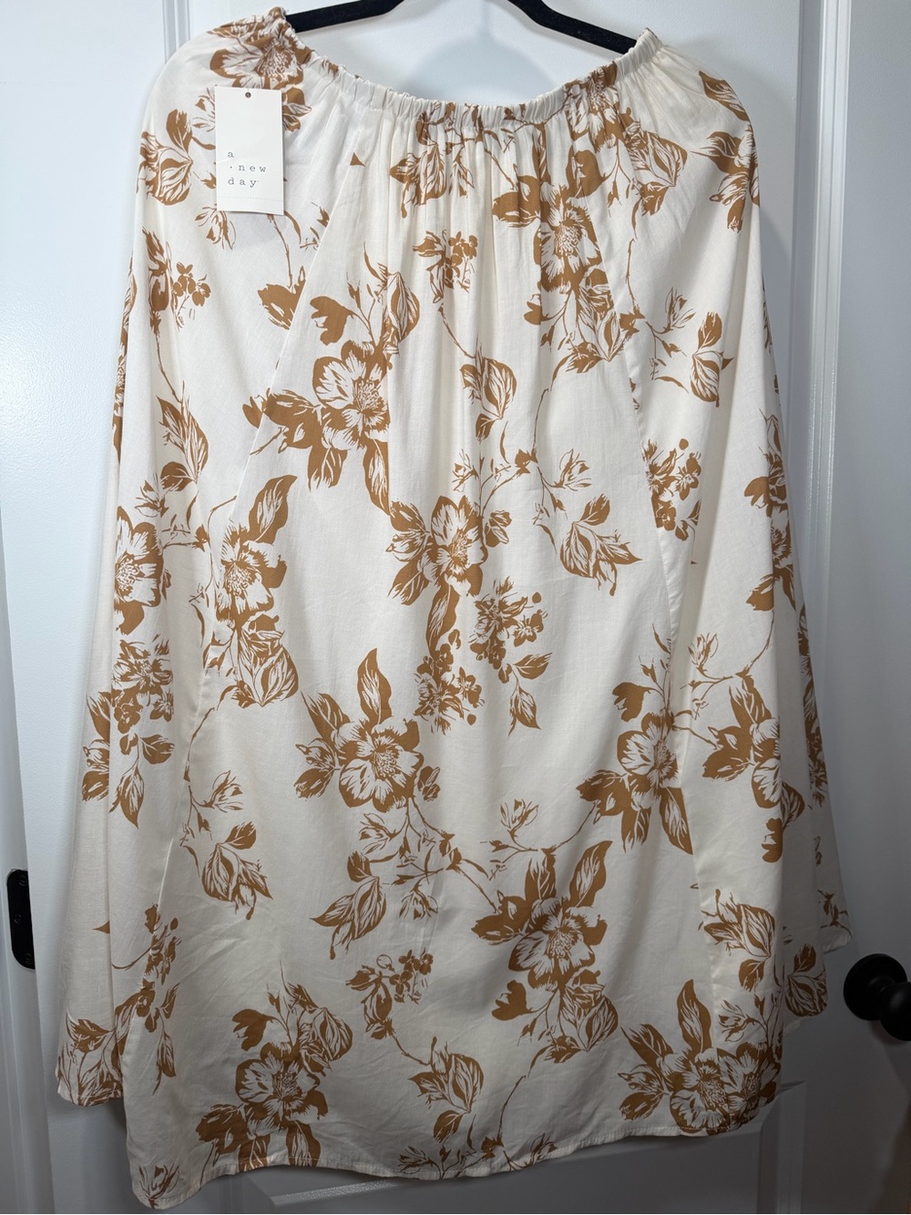 NWT A New Day Floral Maxi Skirt Cream Brown Size Small - Picture 6 of 11